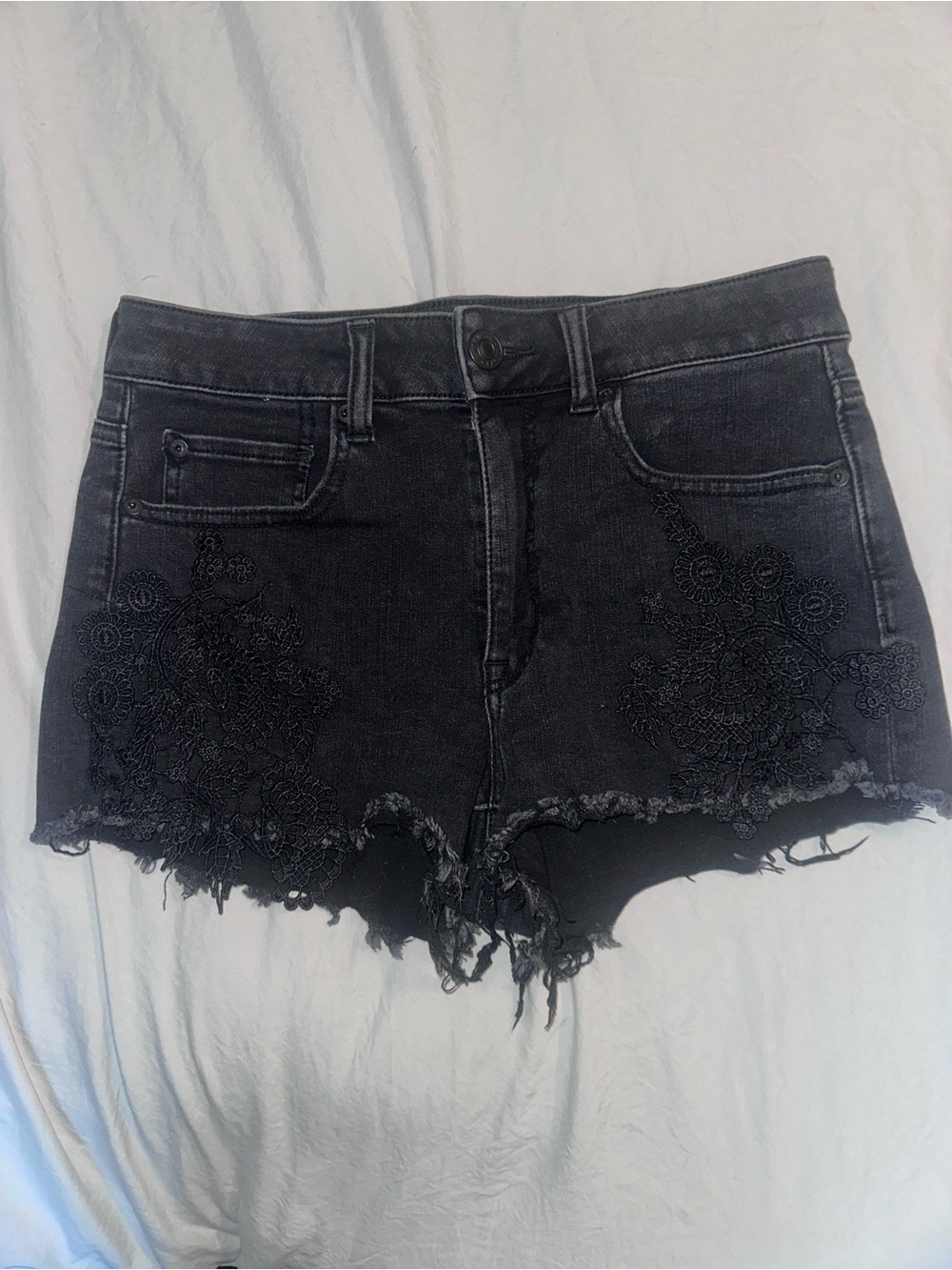AE Embroidered High Rise Shorts - Picture 5 of 7